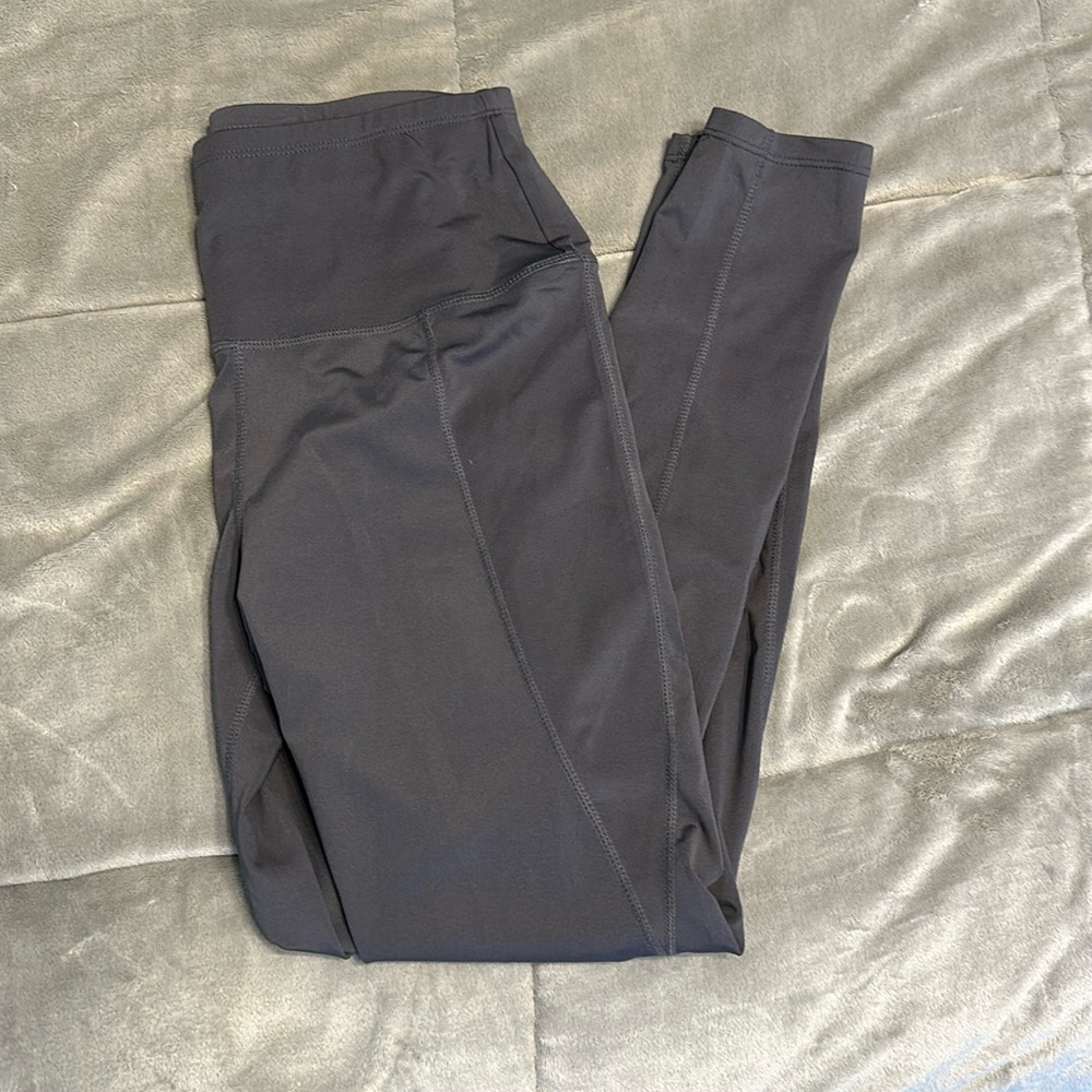 Grey Spandex leggings with side pocket